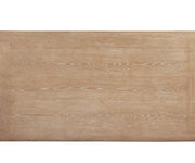 Countryside Rustic Light Oak Solid Wood Dining Table - Detail View