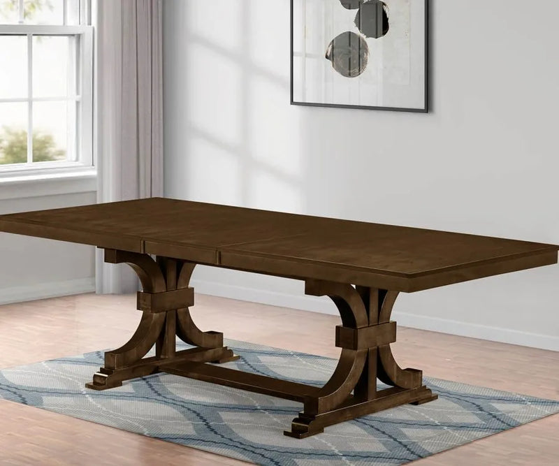Artisan Extendable Solid Wood Dining Table — Ash & Cherry Finish