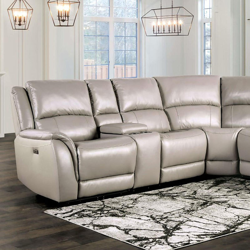 GORGIUS Power Sectional, Light Gray