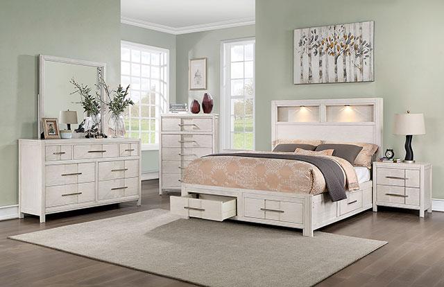 KARLA Cal.King, E.King & Queen Bed, Gray & White
