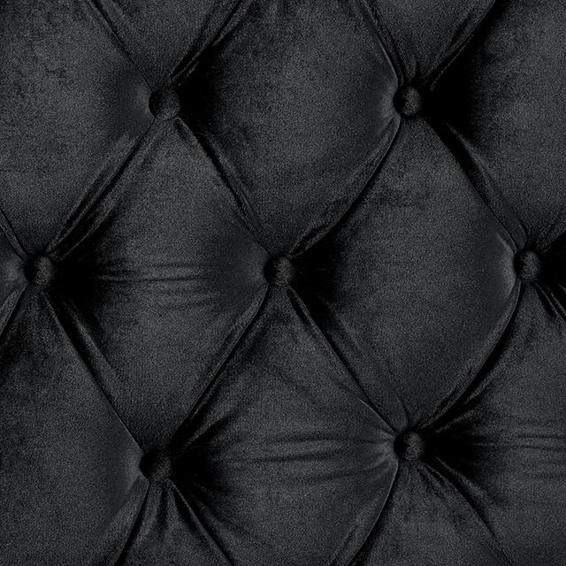 STEFANIA E.King & Queen Bed, Black & Gray