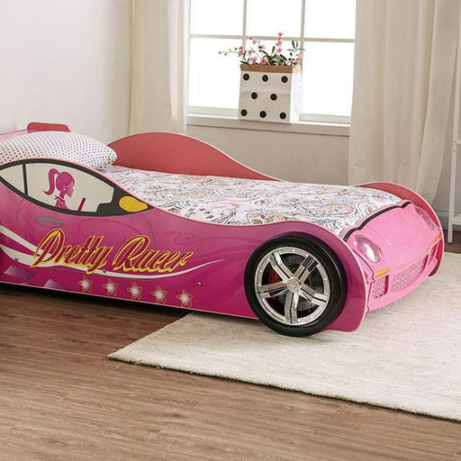 PRETTY GIRL CAR BED Twin Bed, Pink image