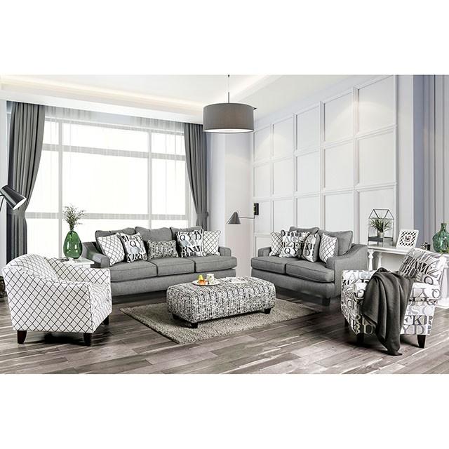 Verne Bluish Gray Love Seat