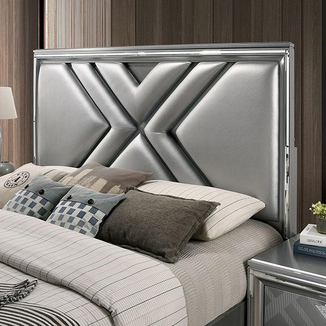 Emmeline 4 & 5 Piece Queen Bedroom Set Gray & White