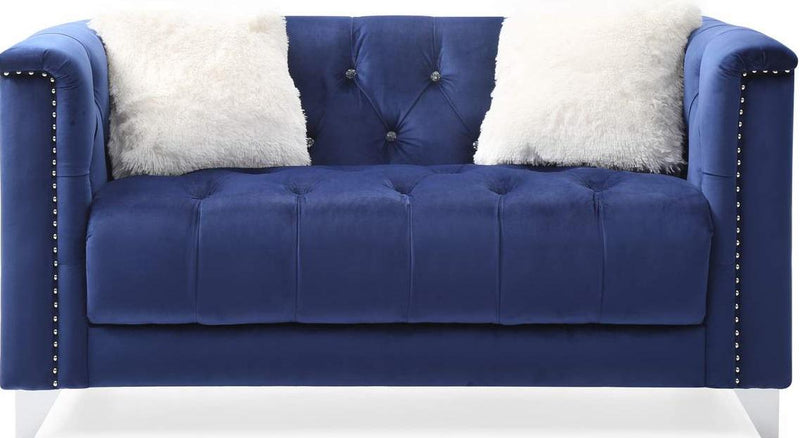 Galaxy Home Russell Loveseat in Navy GHF-733569301959