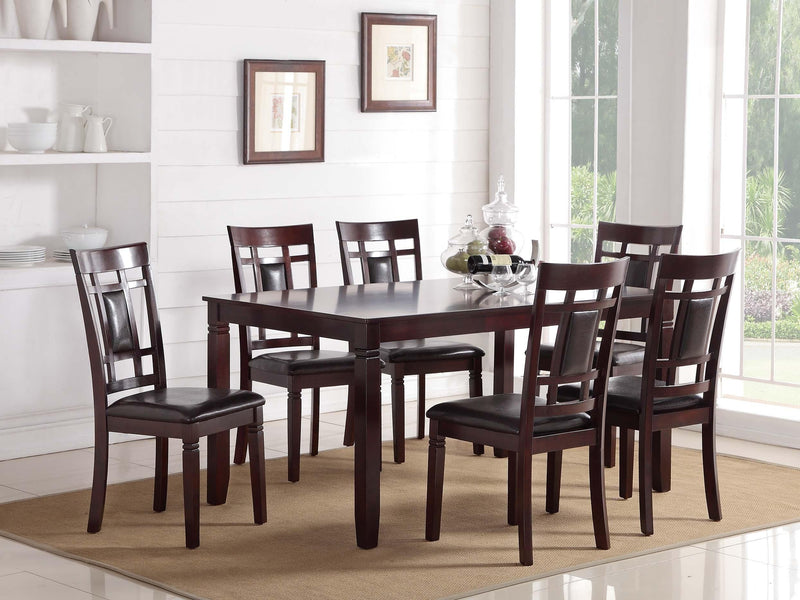 Minyou 7-Pcs Dining Set in Cherry Finish