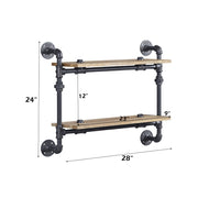 Wall Rack w/2 Shelves