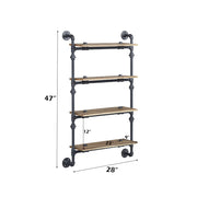 Wall Rack w/4 Shelves