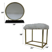 Vanity Mirror & Stool