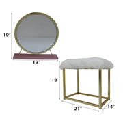 Vanity Mirror & Stool