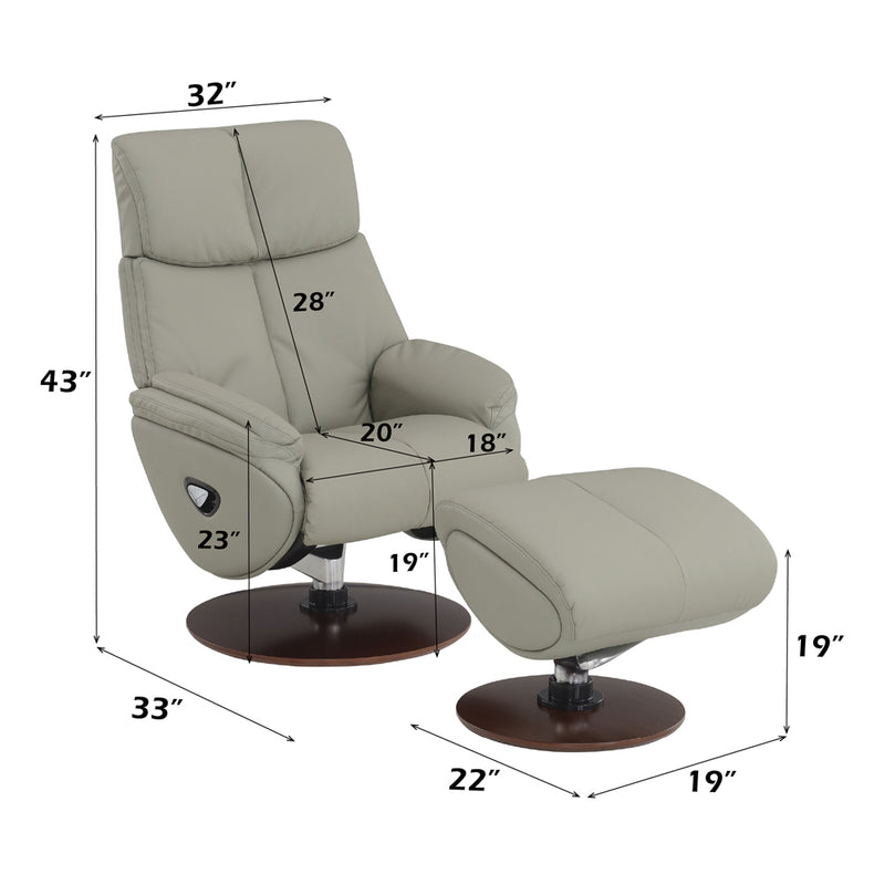 Accent Chair w/Swivel & Ottoman