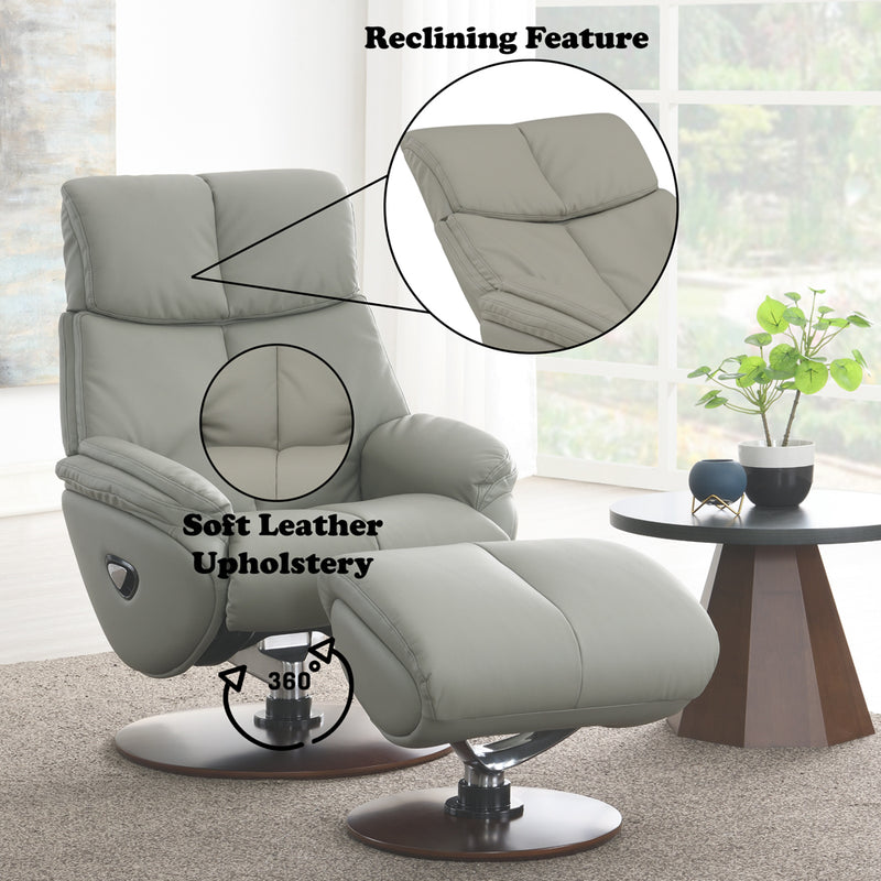 Accent Chair w/Swivel & Ottoman