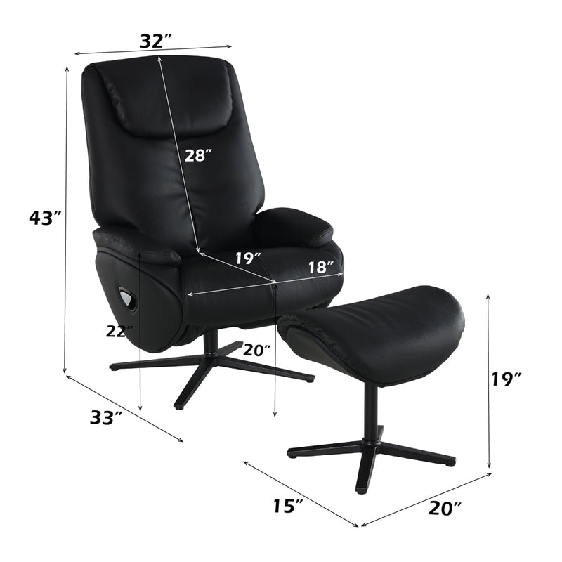 Accent Chair w/Swivel & Ottoman
