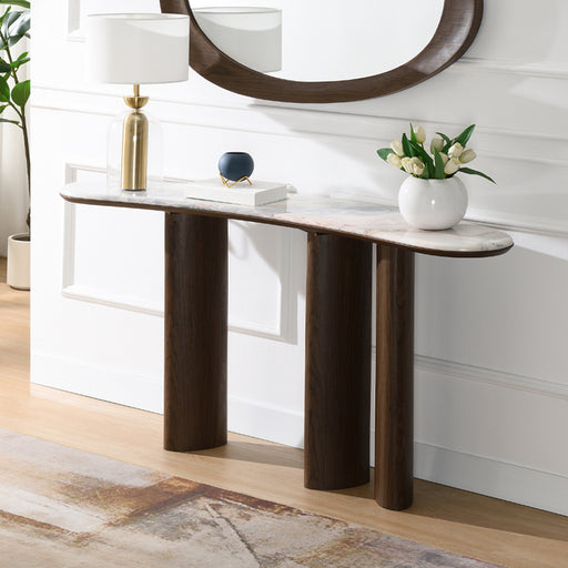 Console Table w/Natural Marble