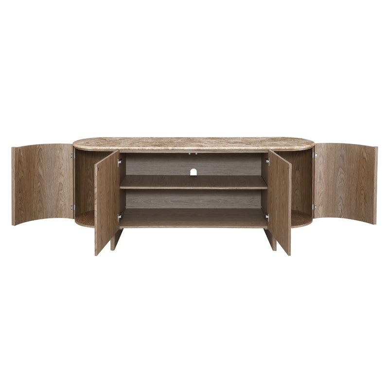 Console Cabinet w/Natural Marble