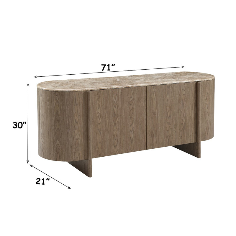 Console Cabinet w/Natural Marble