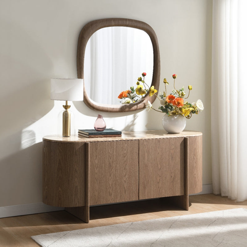 Console Cabinet w/Natural Marble