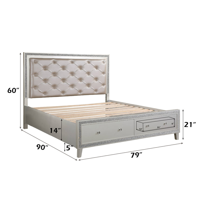 CK Bed w/Storage & LED