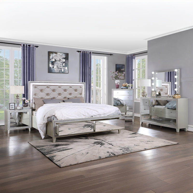 CK Bed w/Storage & LED