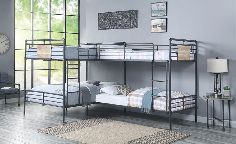 L Shape Bunk Bed (T/T/F/F)