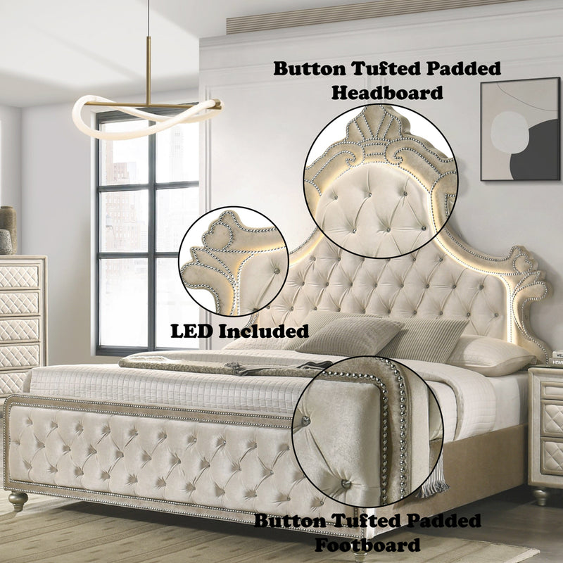 Eastern King Bed w/LED