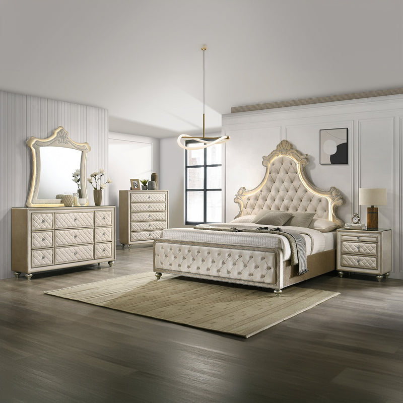 Queen Bed w/LED