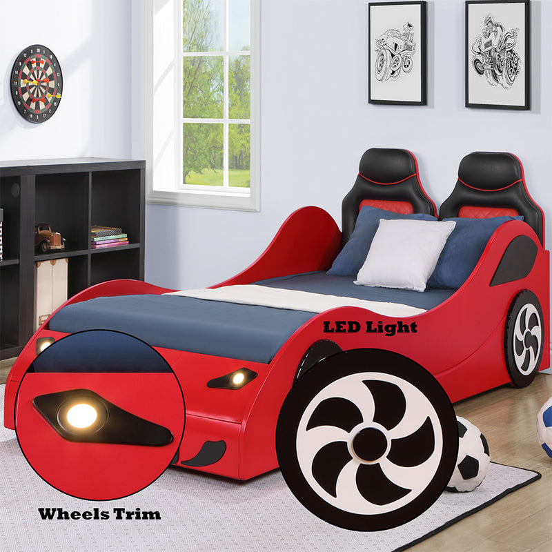Twin Car Bed w/LED