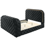 Eastern King Bed w/LED, Fireplace & TV Stand