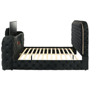 Eastern King Bed w/LED, Fireplace & TV Stand