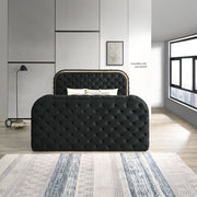 Eastern King Bed w/LED, Fireplace & TV Stand