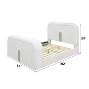 EK Bed w/LED, TV Cabinet, Fireplace & Bluetooth