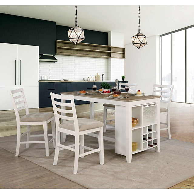 Kiana White Counter Ht. Side Chair (2/CTN)