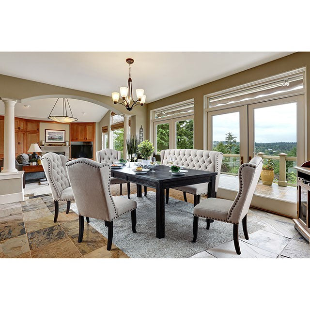 Sania 9 Pc Dining Table Set Rustic
