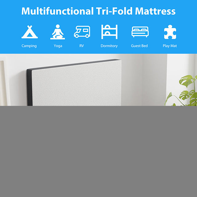 Hollyhock 3" Twin Tri-Fold Memory Foam Topper