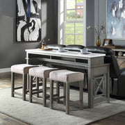 4Pc Pack Counter Height Table Set w/USB