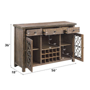 Server w/Cup Holder & Wine Rack
