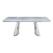 Dining Table w/Marble Top & Pedestal Base
