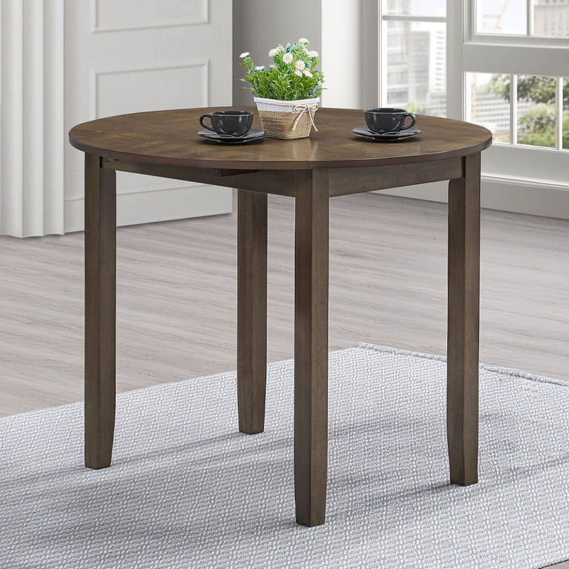 Round Dining Table w/Drop Leaf