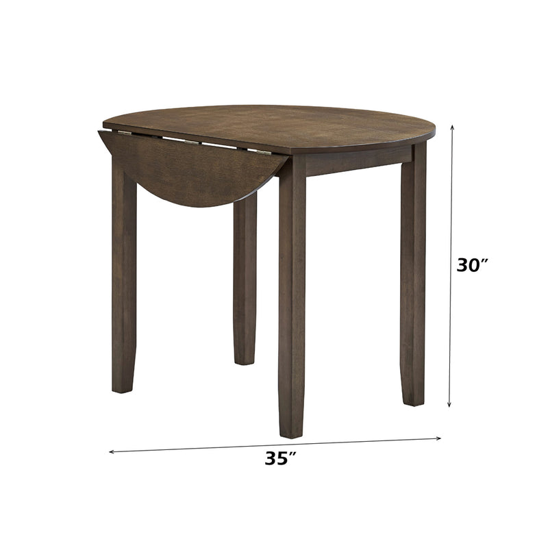 Round Dining Table w/Drop Leaf