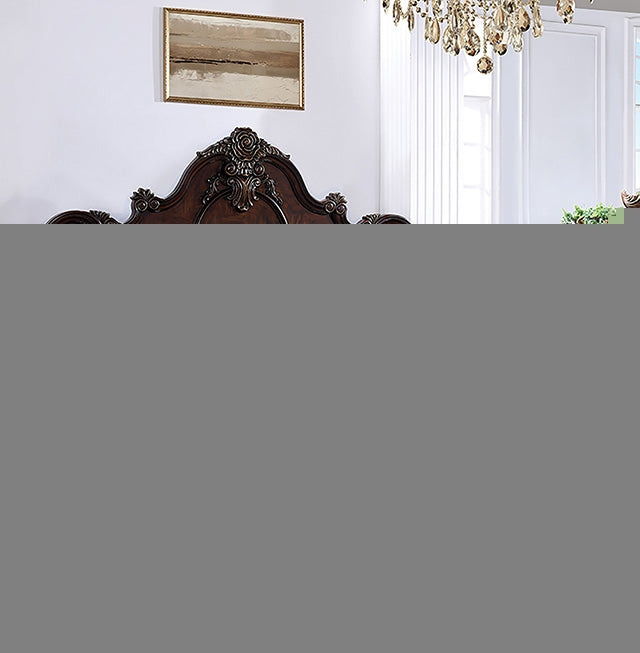 Roselli E.King & Queen Bed White & Chrome