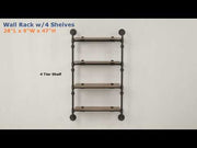 Wall Rack w/4 Shelves