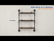 Wall Rack w/2 Shelves