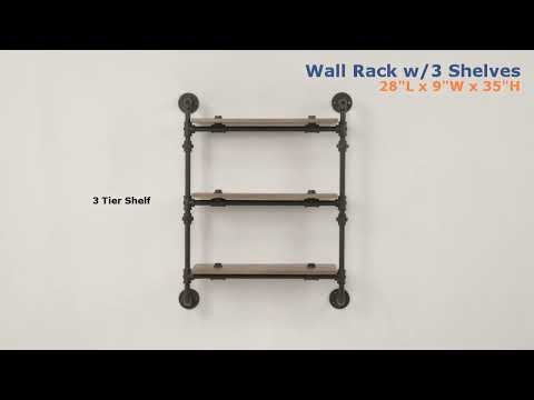 Wall Rack w/2 Shelves
