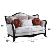 Loveseat w/6 Pillows