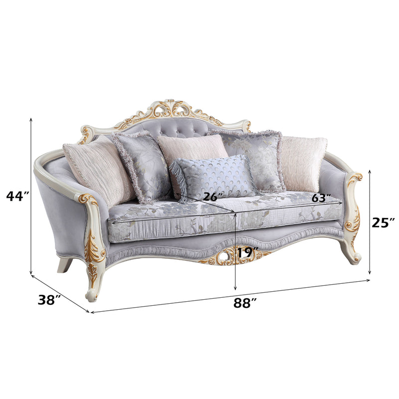 Sofa w/6 Pillows