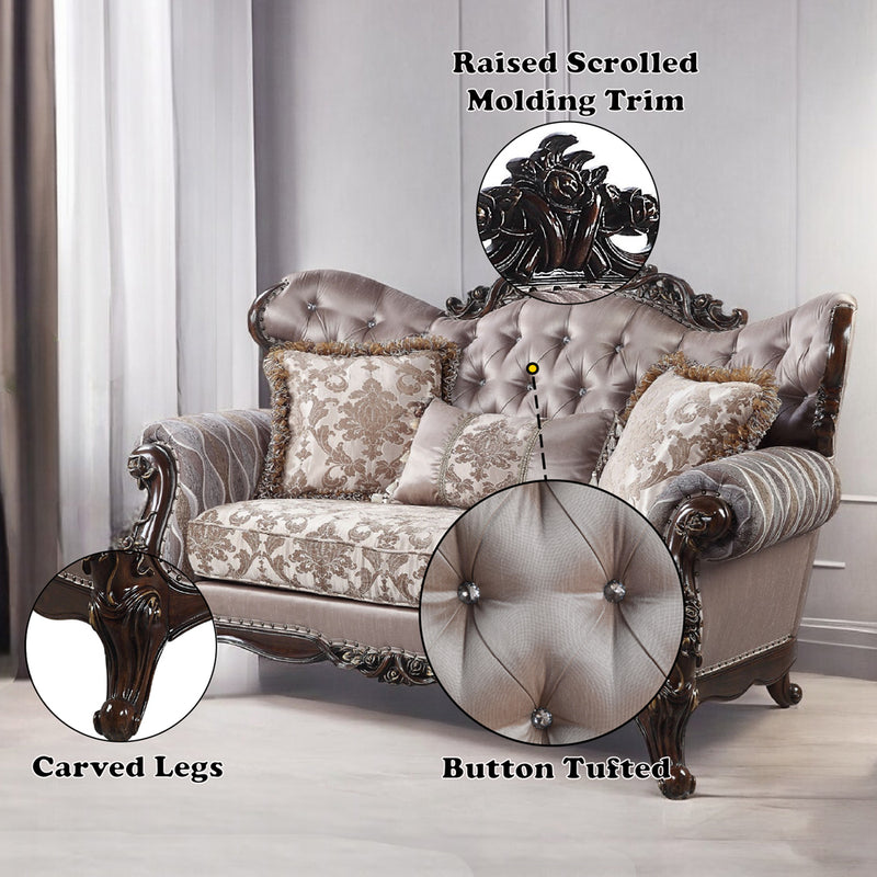 Loveseat w/3 Pillows