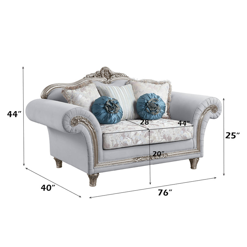 Loveseat w/5 Pillows