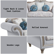 Loveseat w/5 Pillows