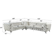 Sectional Sofa w/4 Pillows