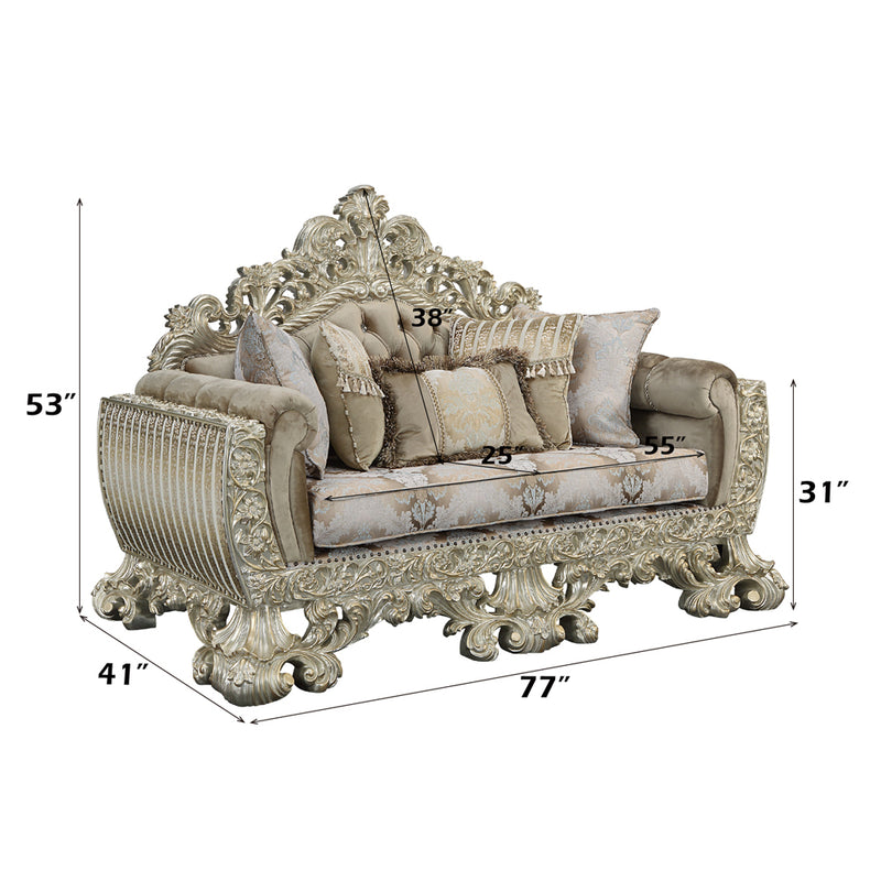Loveseat w/5 Pillows